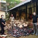 मोकोकचुंग में पुलिस द्वारा जब्त अवैध शराब
