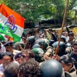 इंदौर में मुख्य चुनाव आयुक्त के खिलाफ कांग्रेस कार्यकर्ताओं का प्रदर्शन