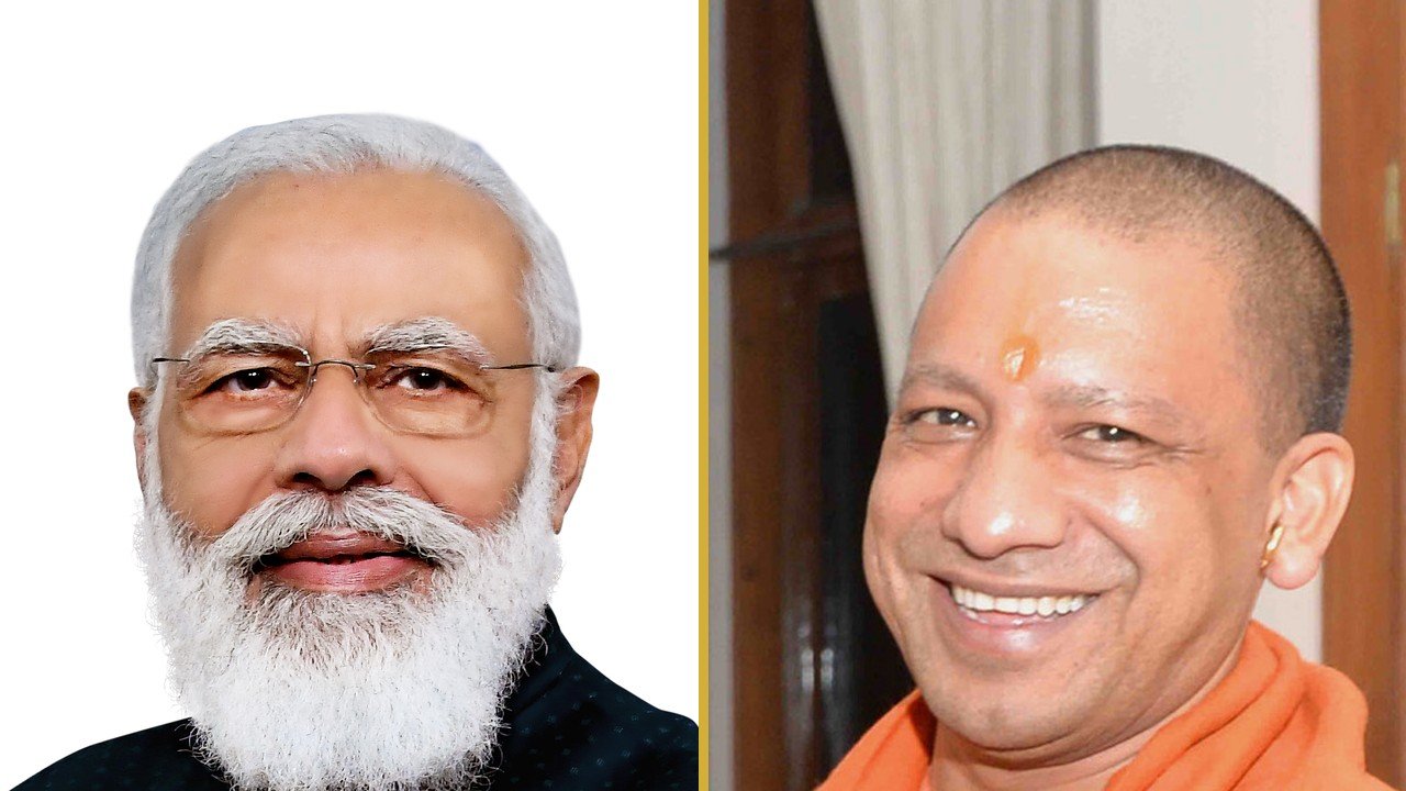 प्रधानमंत्री नरेंद्र मोदी और उत्तर प्रदेश के मुख्यमंत्री योगी आदित्यनाथ