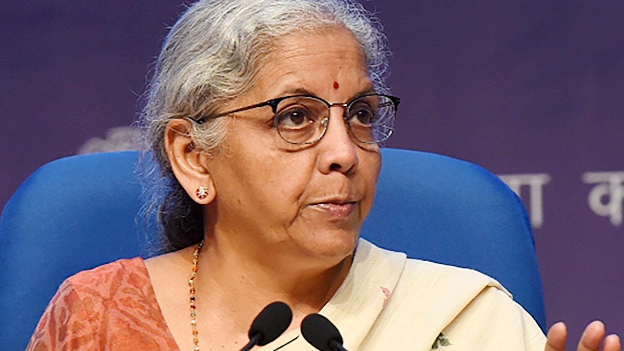 Finance Minister Nirmala Sitharaman at a GST Council media briefing