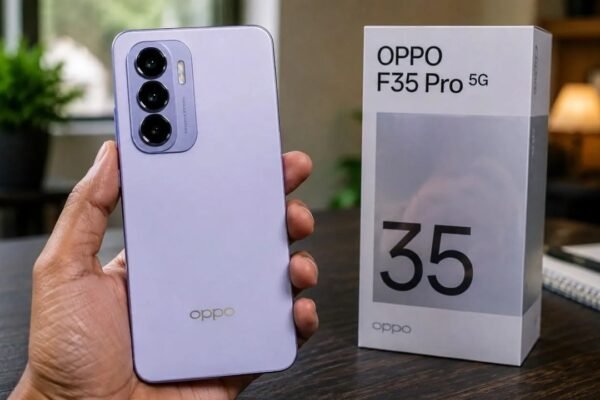 Oppo F35 Pro 5G स्मार्टफोन और रिटेल बॉक्स