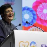 जी20 कार्यक्रम में मंच से बोलते केंद्रीय वाणिज्य मंत्री पीयूष गोयल (फाइल फोटो)