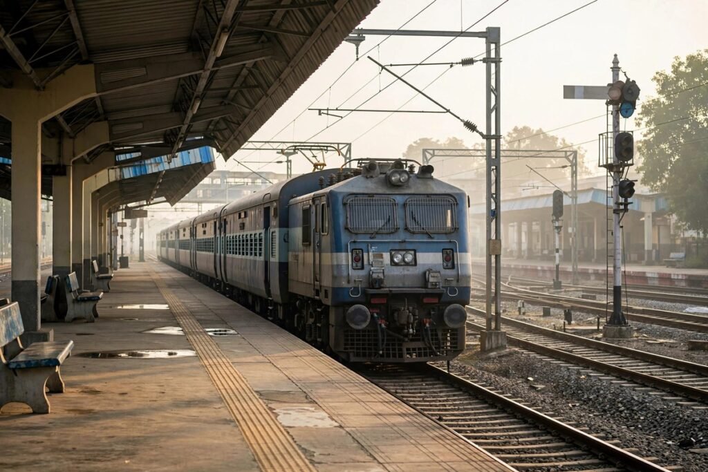 सांकेतिक चित्र: रेलवे स्टेशन पर ट्रेन