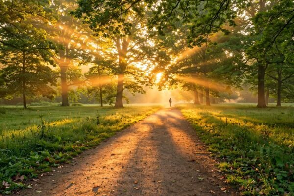 सुबह की धूप में टहलते लोग — स्वास्थ्य टिप