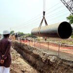 जालूद से इंदौर पाइपलाइन के लिए बड़े पाइप की शिफ्टिंग