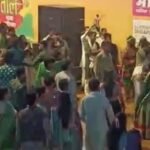 वायरल वीडियो का फ्रेम: अभय प्रशाल में ताल गरबा महोत्सव