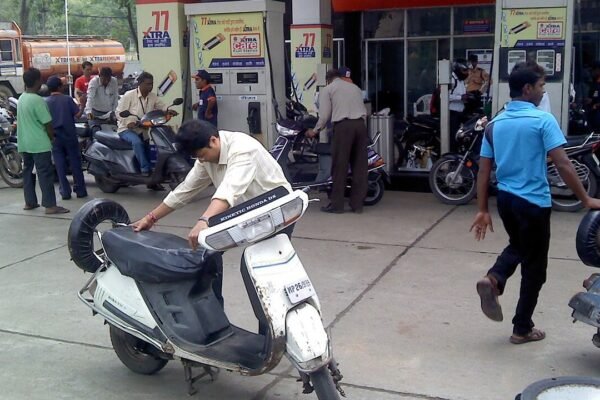 A petrol pump in India — symbolic image